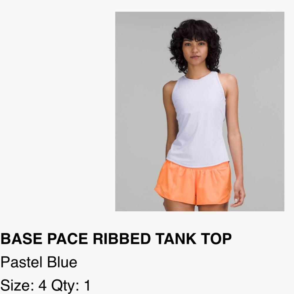 lululemon athletica Base Pace Ribbed Tank Top - White